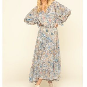 Free people feeling groovy dress-light blue. Size M. worn 1x slightly used